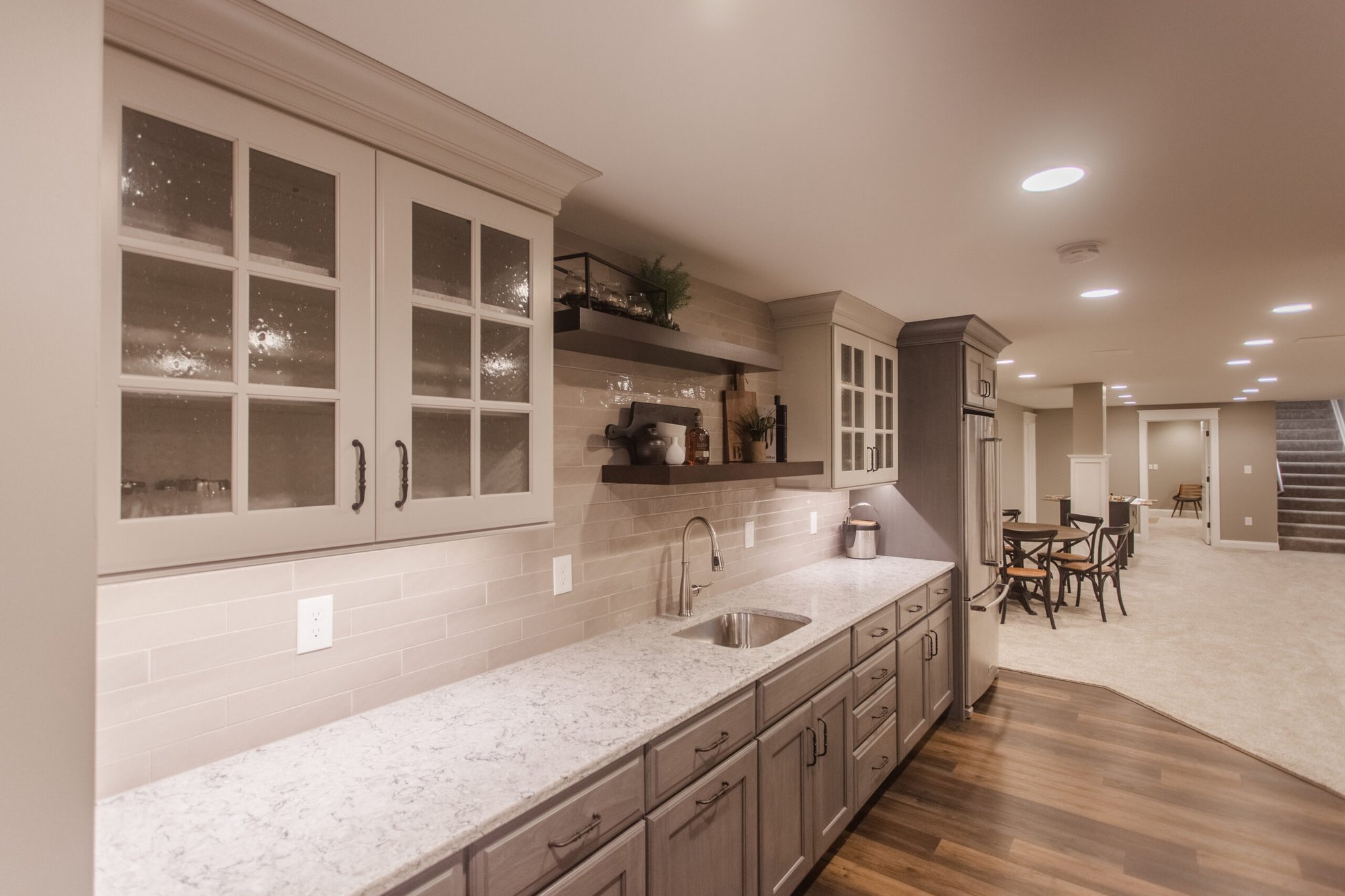 Basement remodel with kitchen in Cincinnati, OH by Legacy Builders