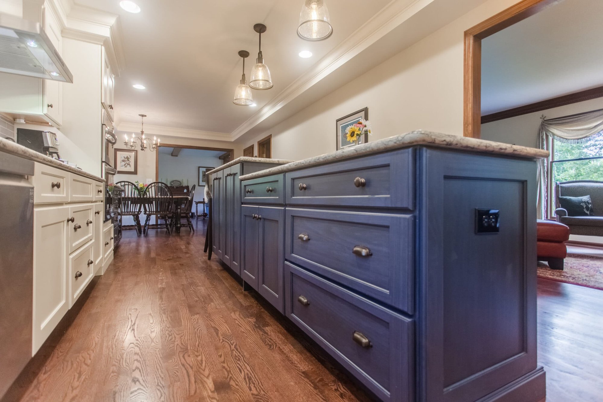 Hard wood flooring in Cincinnati, OH kitchen remodel by Legacy Builders Group