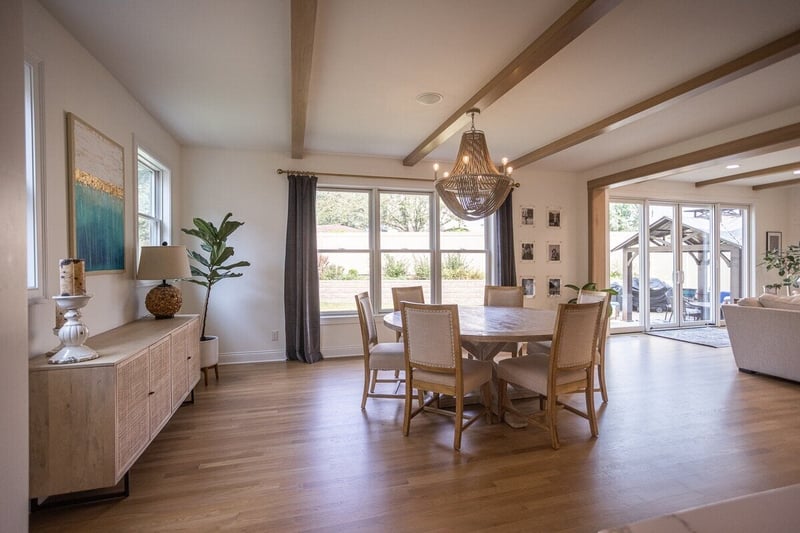 Hyde Park, Ohio addition with dining table by Legacy Builders