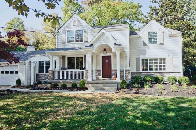 Front exterior home remodel in Cincinnati, Ohio by Legacy Builders Group