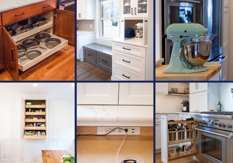 Hidden storage and other kitchen clutter solutions