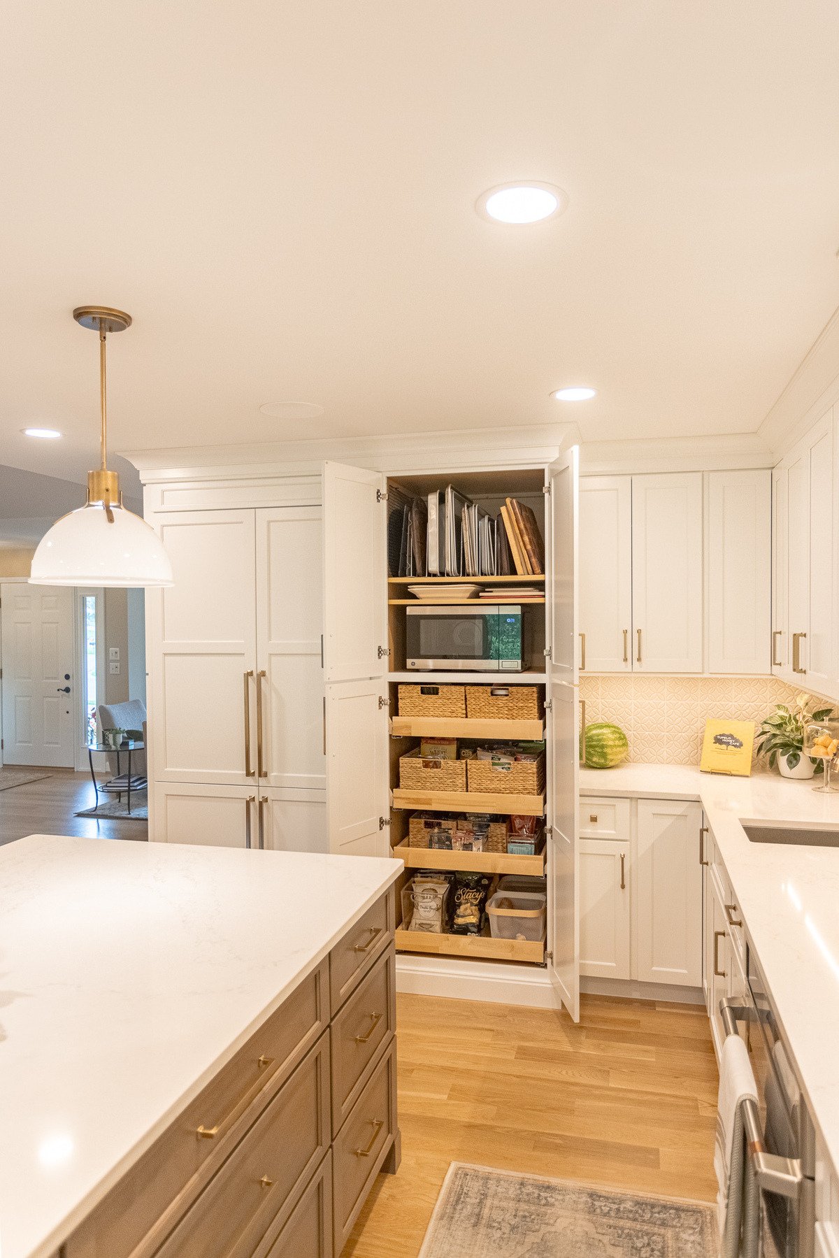 Floor-to-ceiling pantry in Cincinnati kitchen remodel by Legacy Builders Floor-to-ceiling pantry in Cincinnati kitchen remodel by Legacy Builders