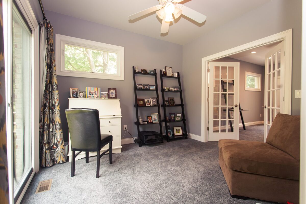 Montgomery, Ohio home addition with glass door to outside by Legacy Builders