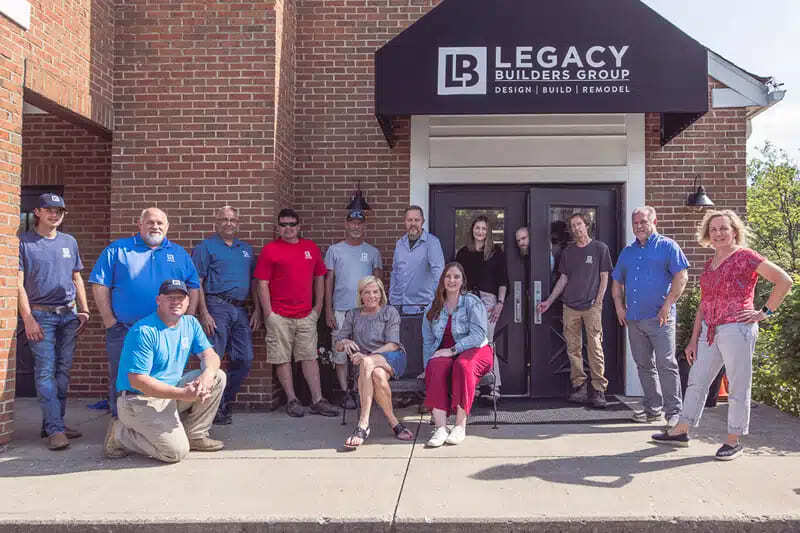 Legacy Builders Group team members pose in fron of their Cincinnati office Legacy Builders Group team members pose in fron of their Cincinnati office